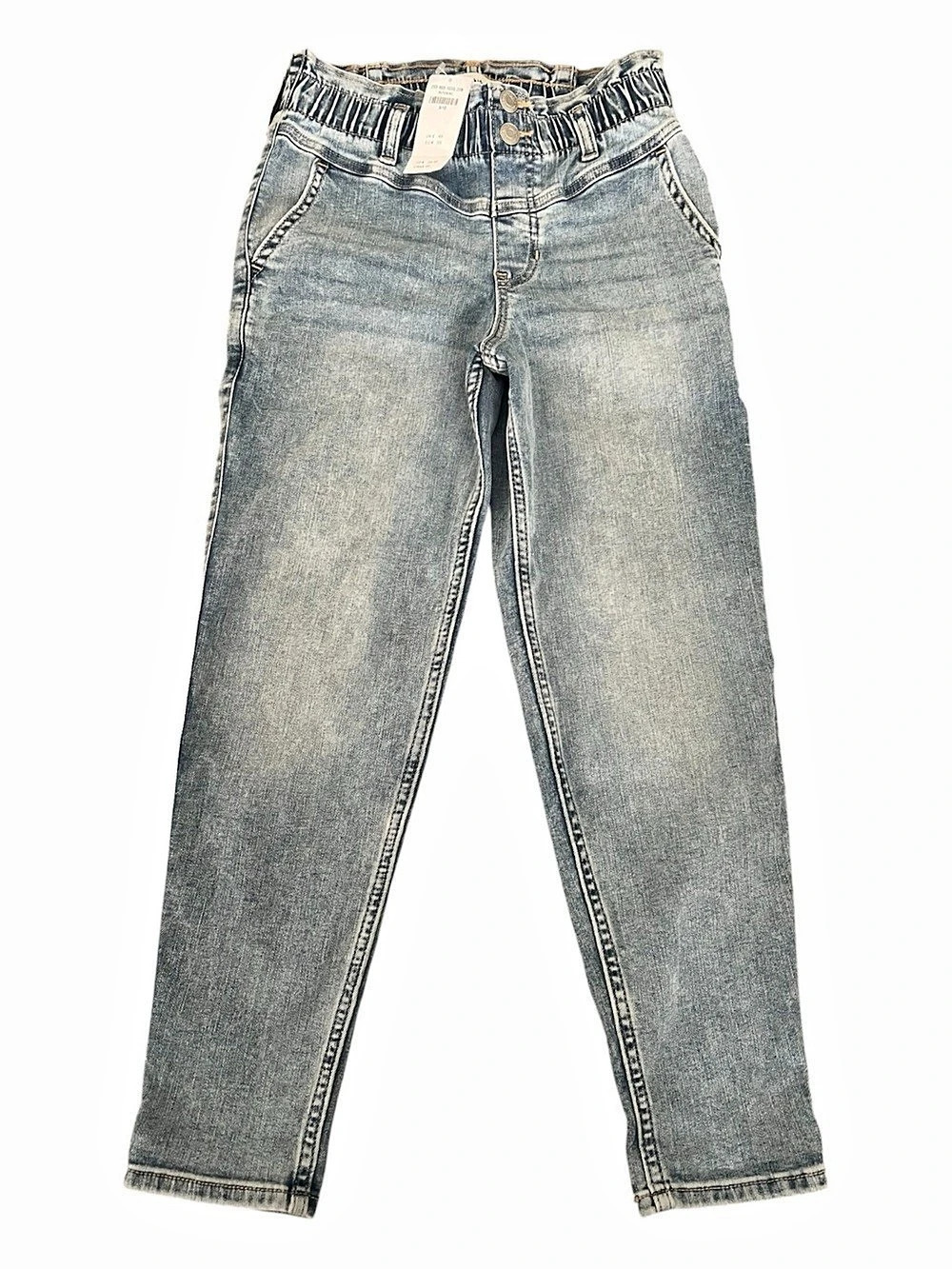 NWT Abercrombie Kids High-Rise Mini Mom Jean Girls 9/10 Blue Jeans